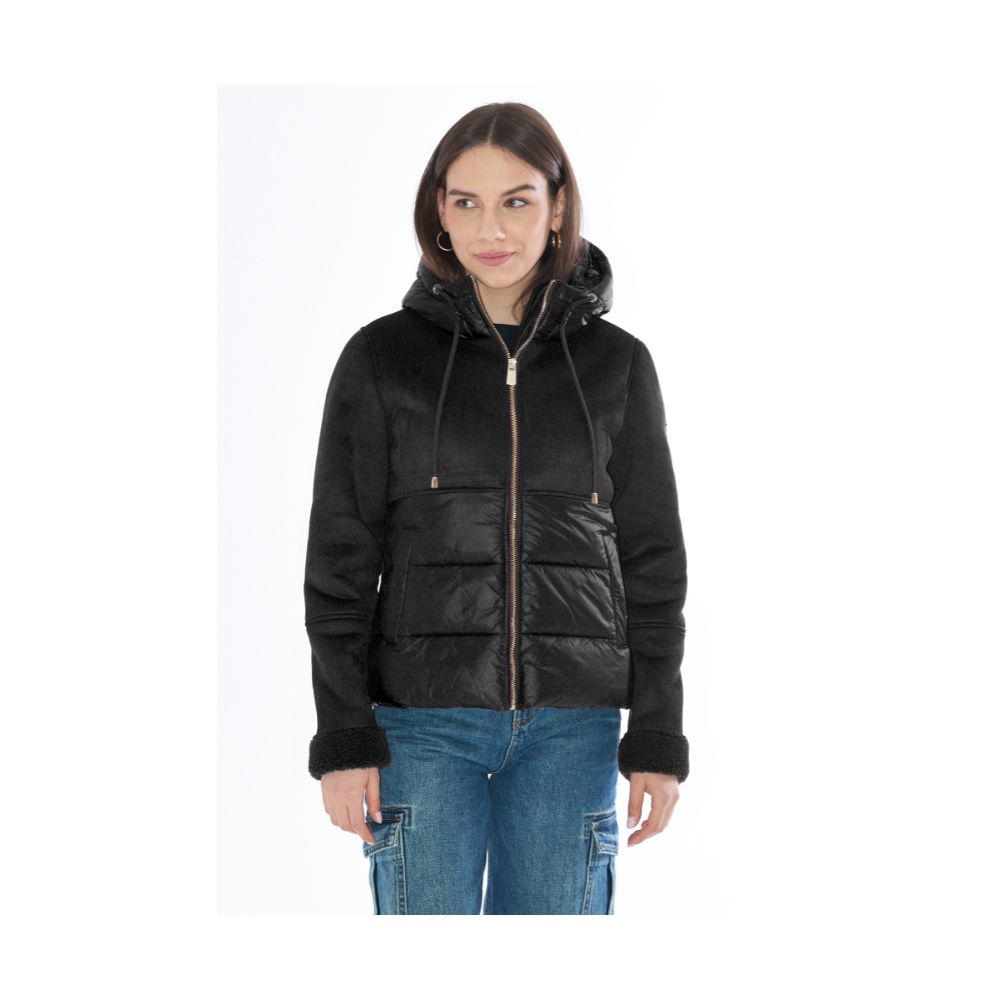 Yes Zee Schwarze Nylon Damenjacke