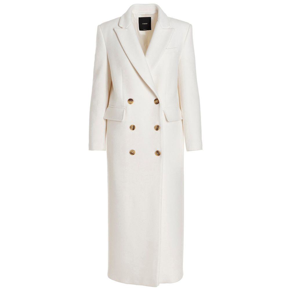 PINKO White Wool Jackets &amp; Coats