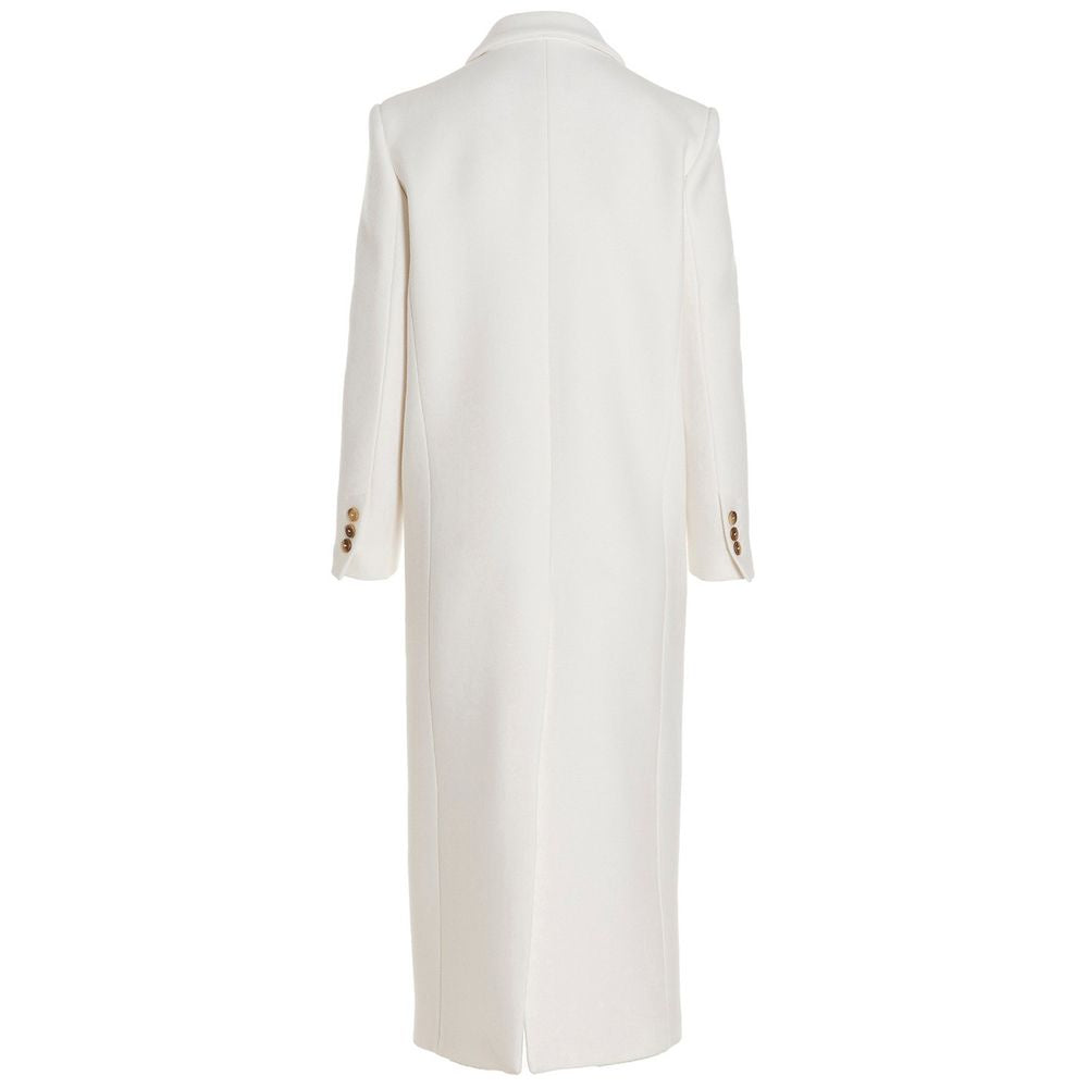 PINKO White Wool Jackets &amp; Coats