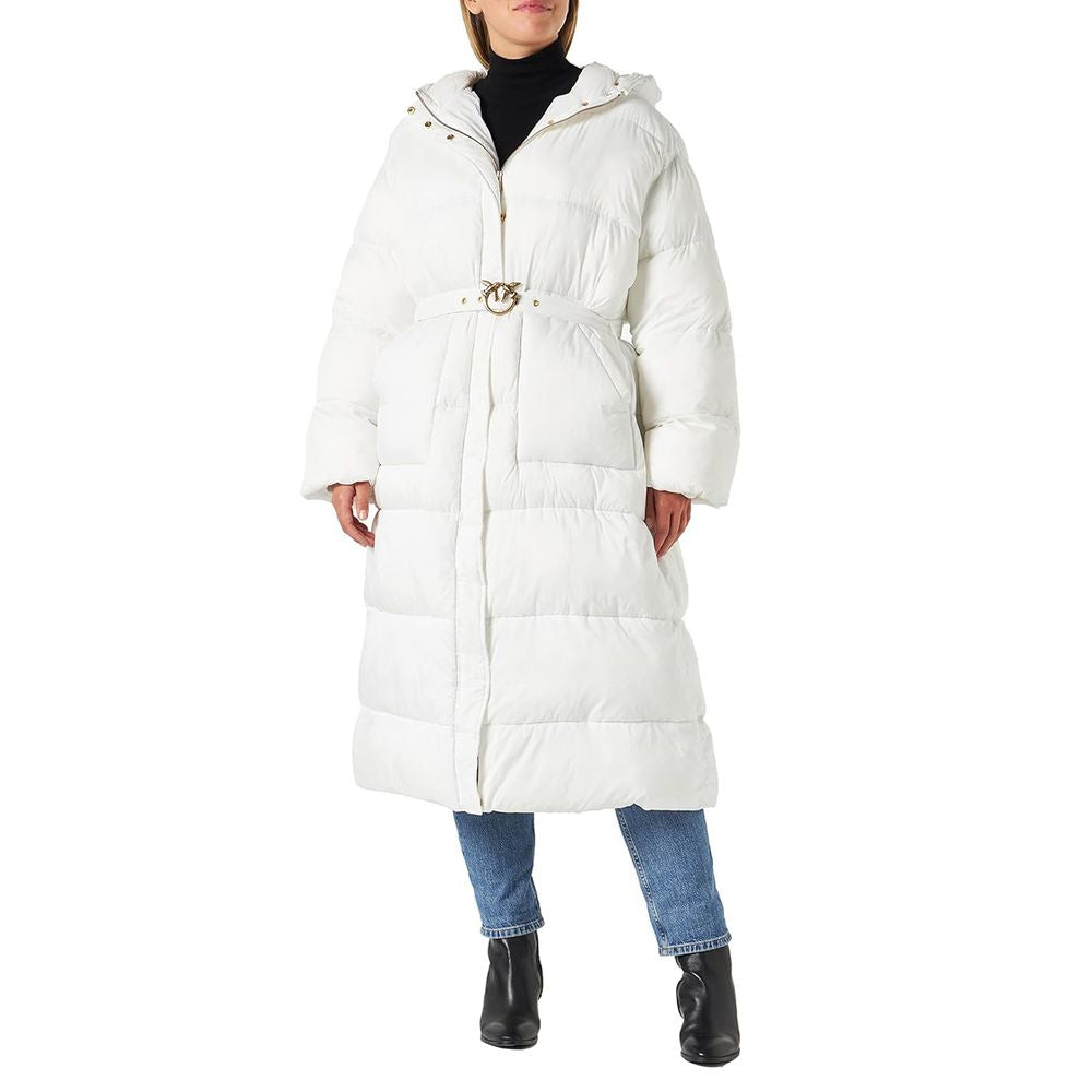 PINKO White Nylon Jackets &amp; Coats