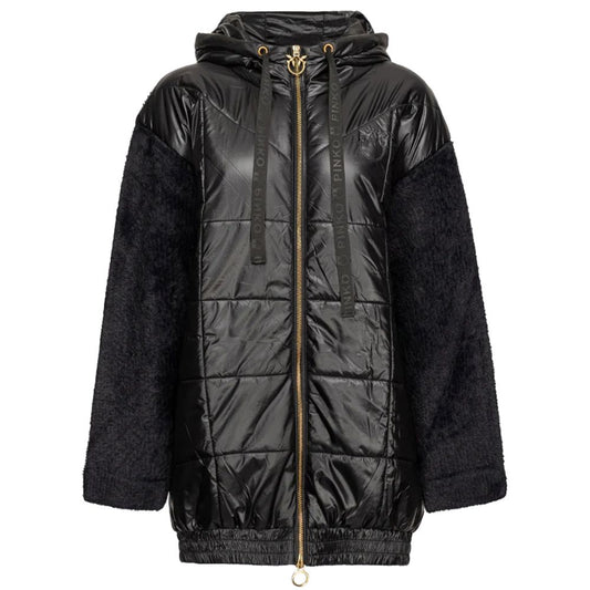 PINKO Black Nylon Jackets &amp; Coats