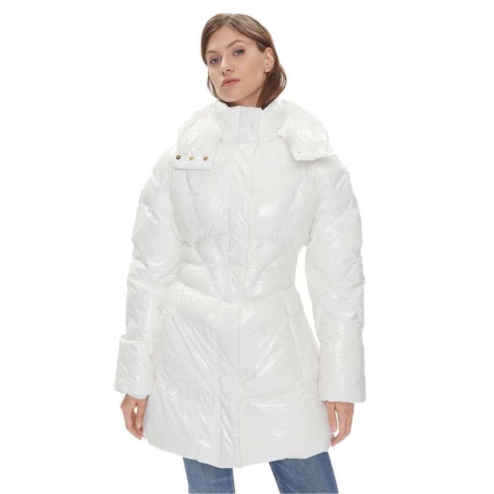 PINKO White Nylon Jackets &amp; Coats