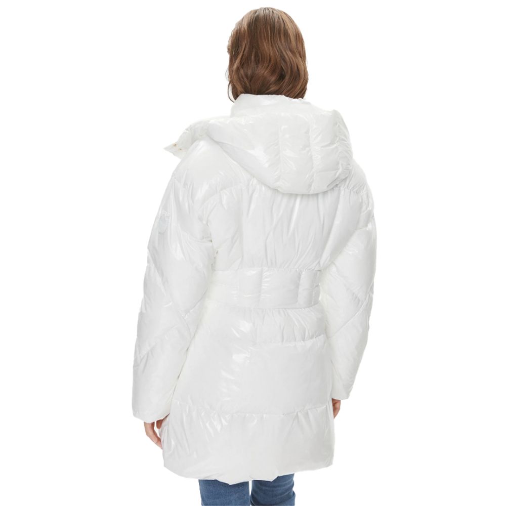 PINKO White Nylon Jackets &amp; Coats