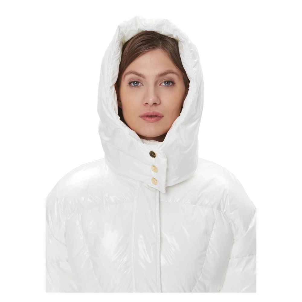 PINKO White Nylon Jackets &amp; Coats