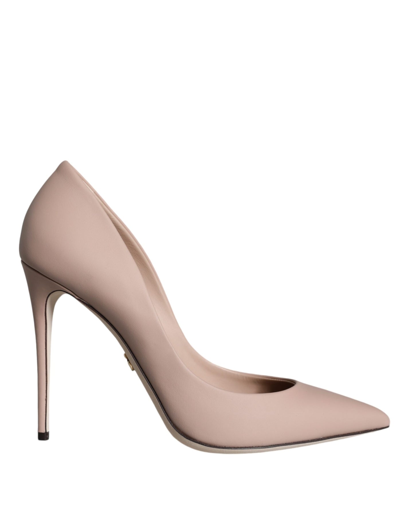 Dolce &amp; Gabbana Beige Leather Stiletto Heels Pumps Shoes