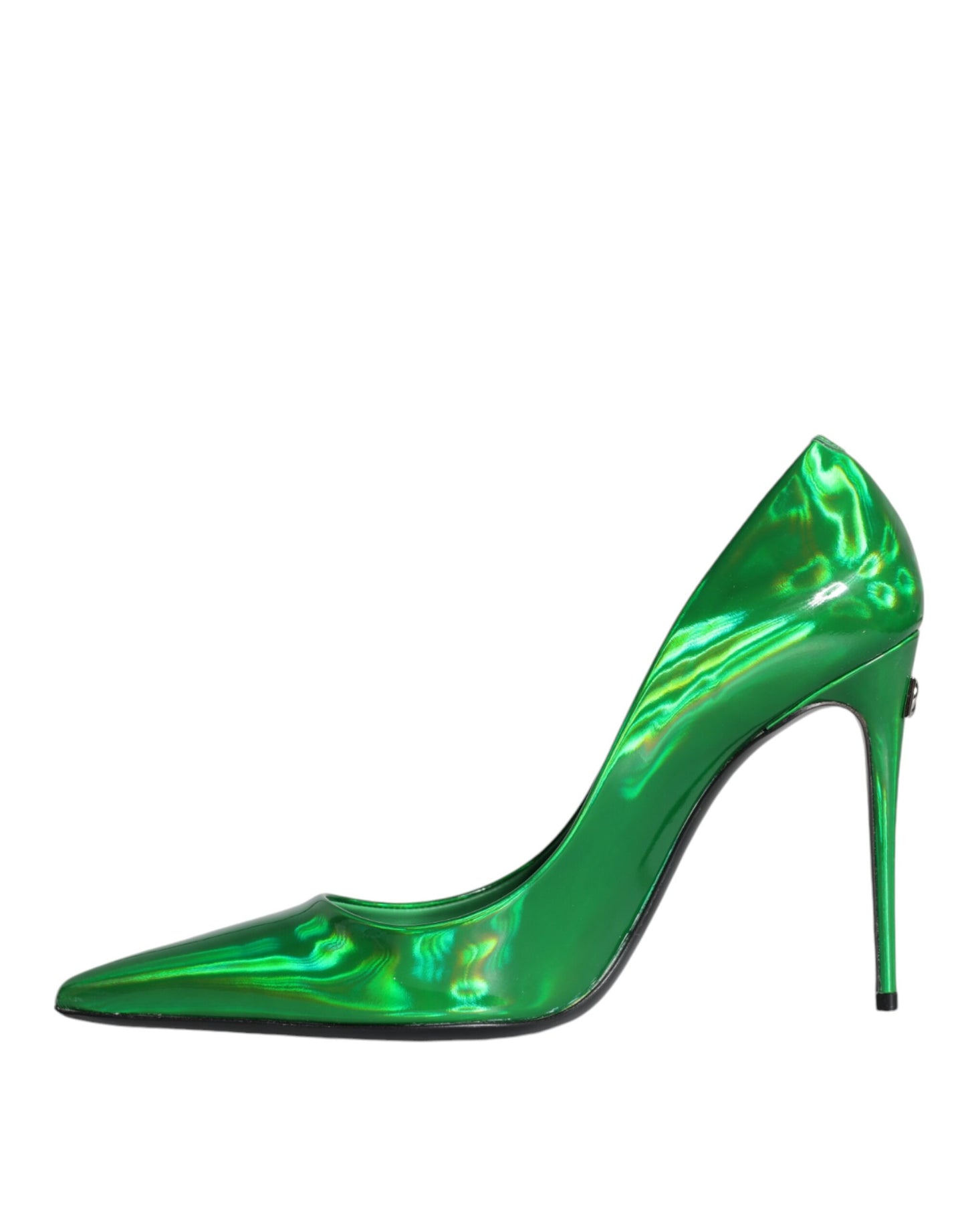 Dolce &amp; Gabbana Green Patent Leather High Heels Pumps Shoes