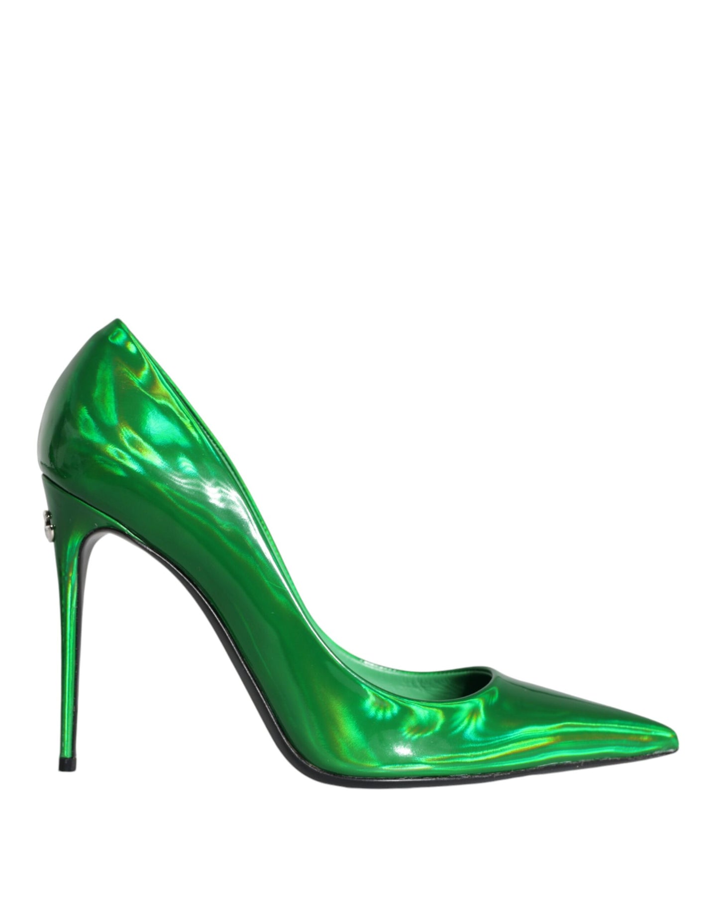 Dolce &amp; Gabbana Green Patent Leather High Heels Pumps Shoes