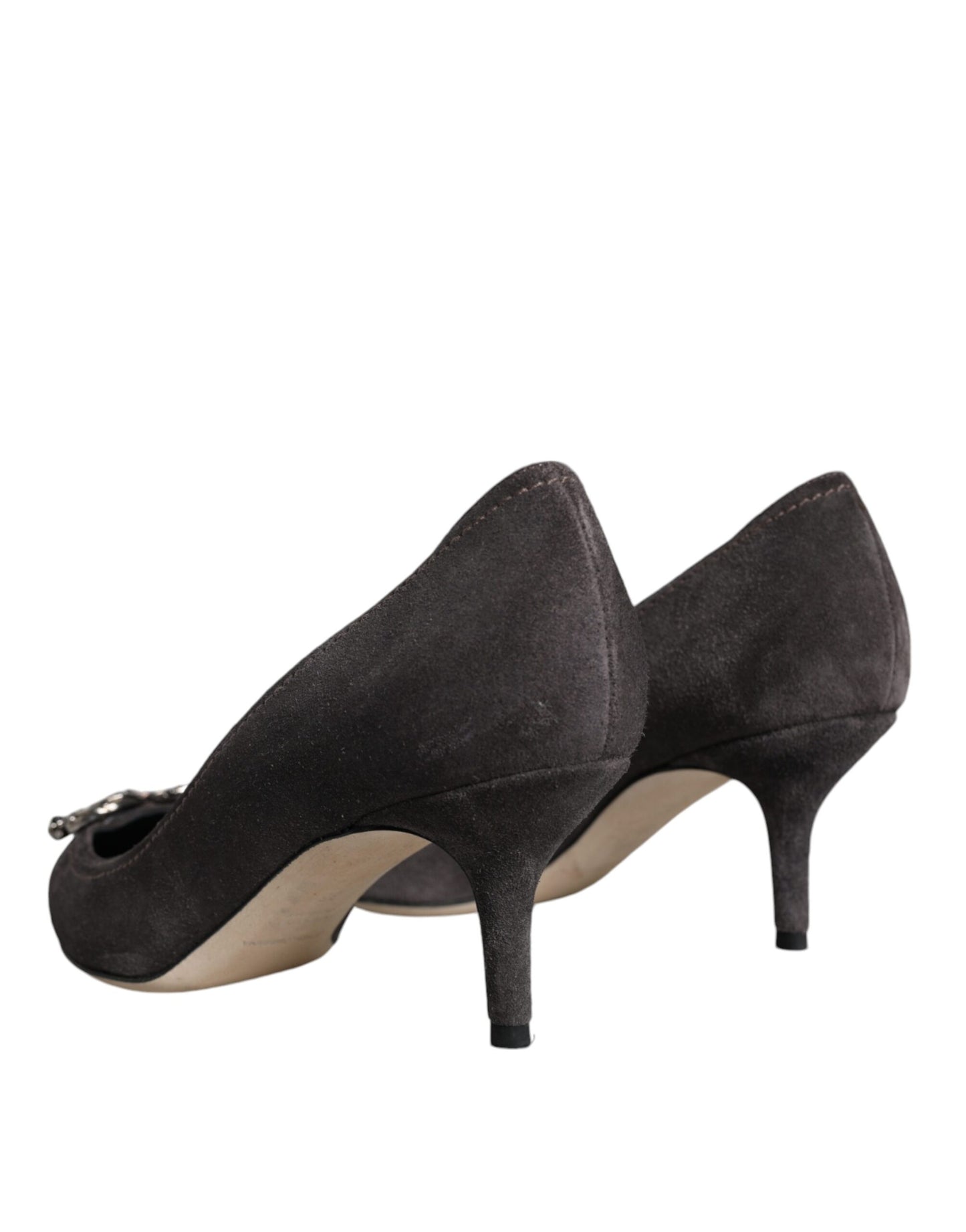 Dolce &amp; Gabbana Gray Amore Suede Bellucci Heels Pumps Shoes