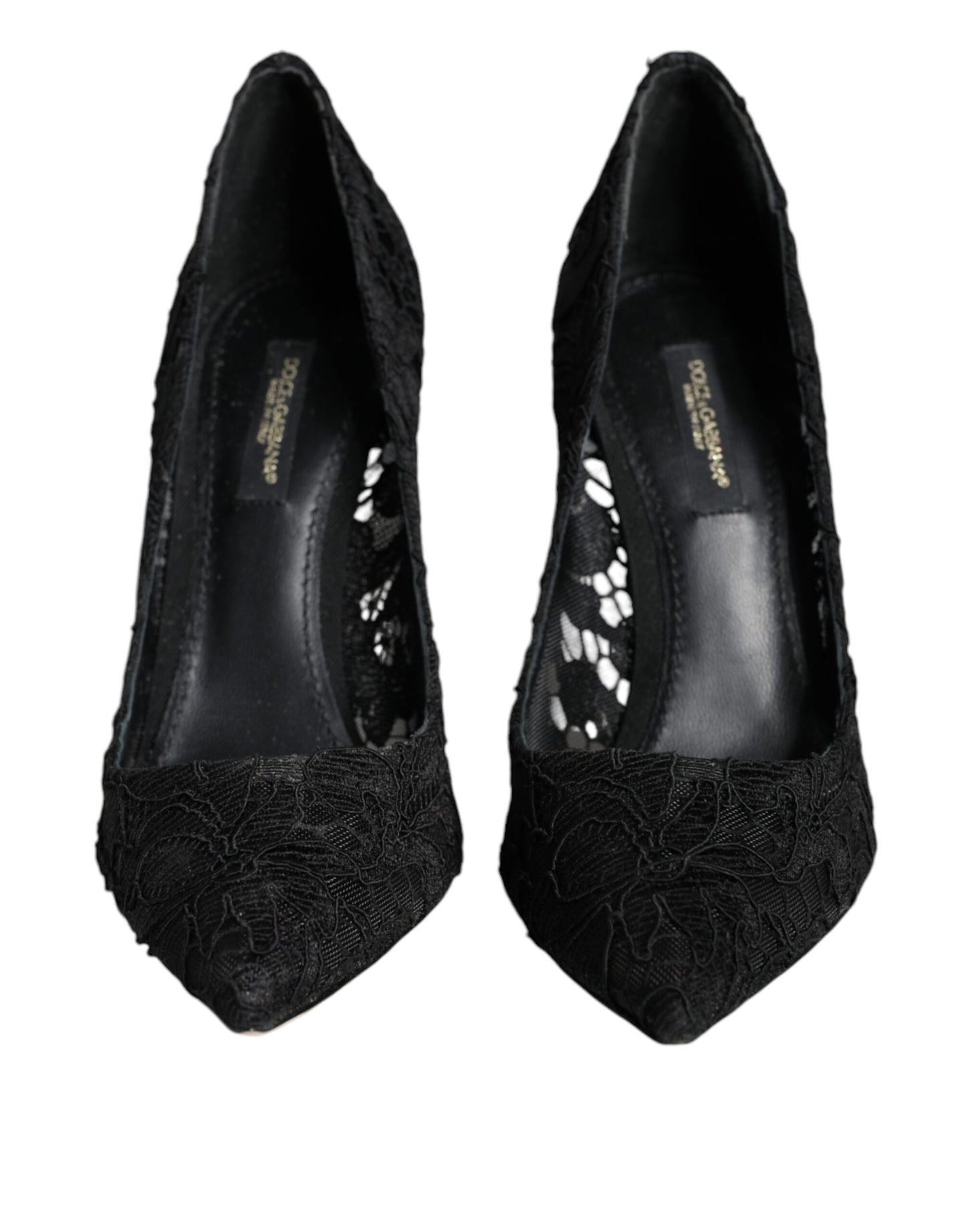 Dolce &amp; Gabbana Black Taormina Lace Bellucci Pumps Shoes