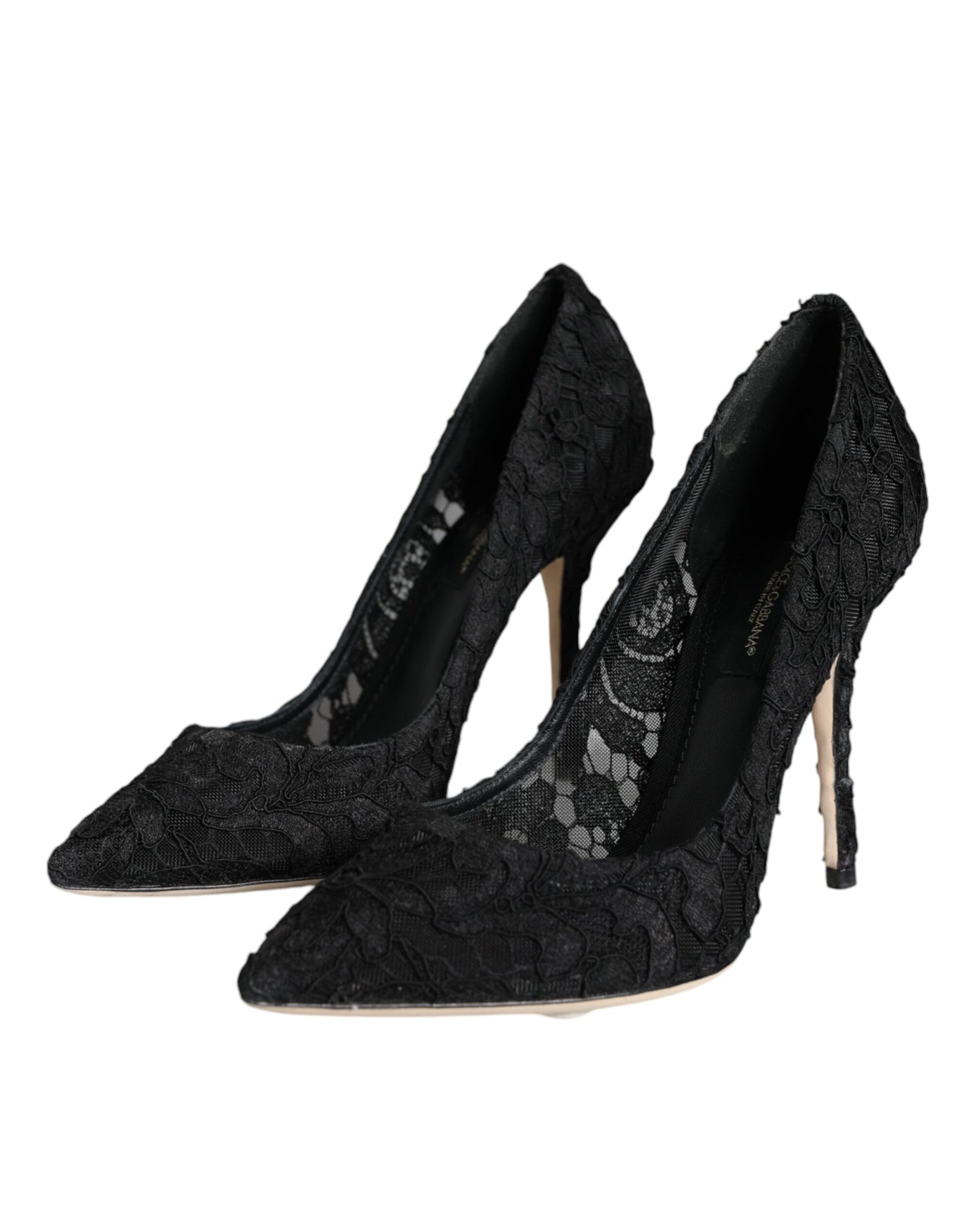 Dolce &amp; Gabbana Black Taormina Lace Bellucci Pumps Shoes