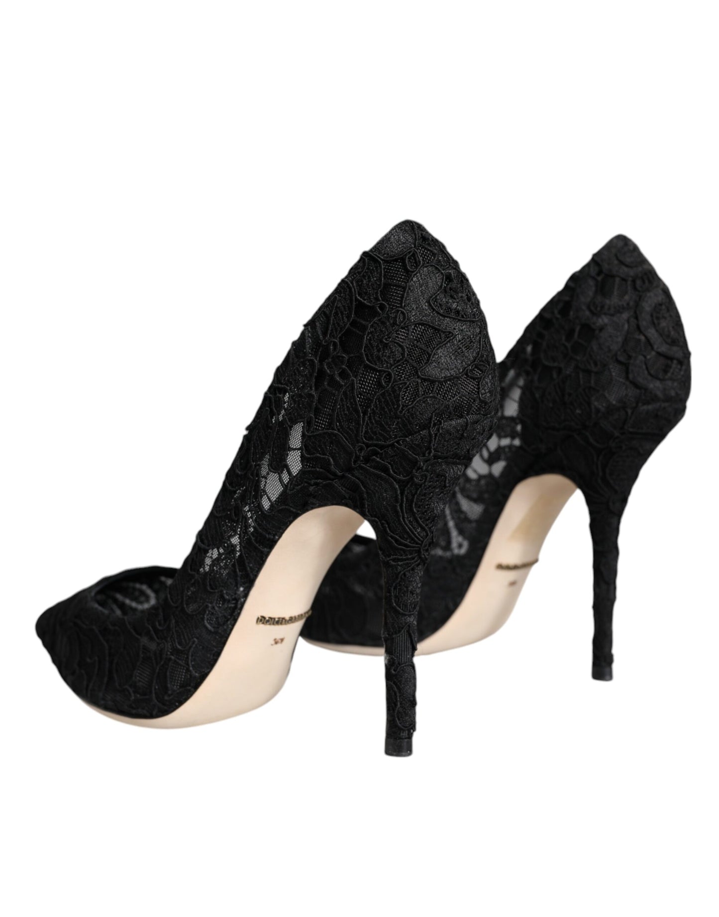 Dolce &amp; Gabbana Black Taormina Lace Bellucci Pumps Shoes