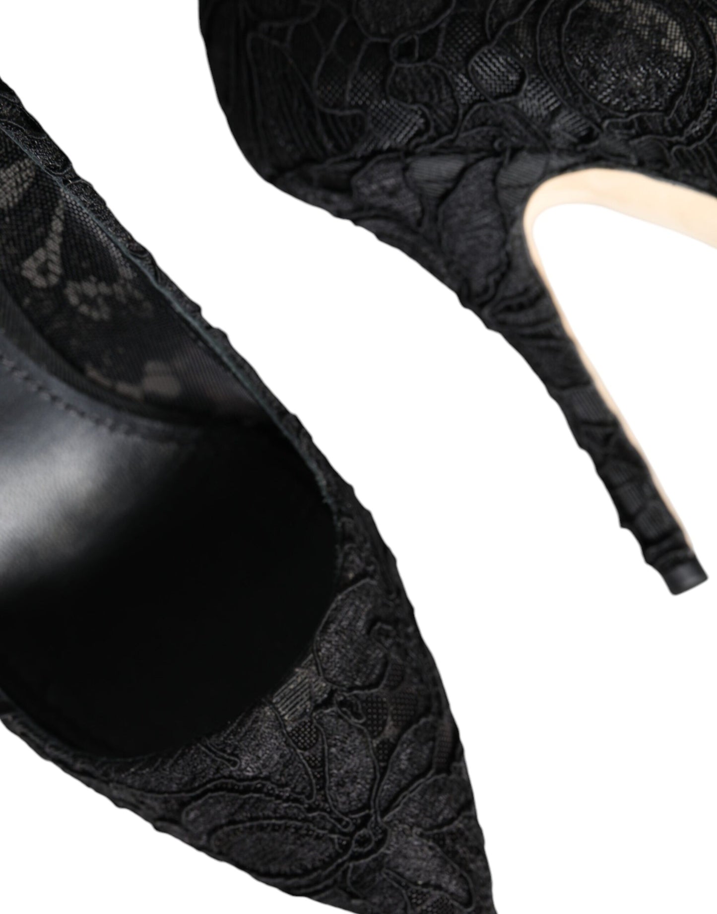 Dolce &amp; Gabbana Black Taormina Lace Bellucci Pumps Shoes