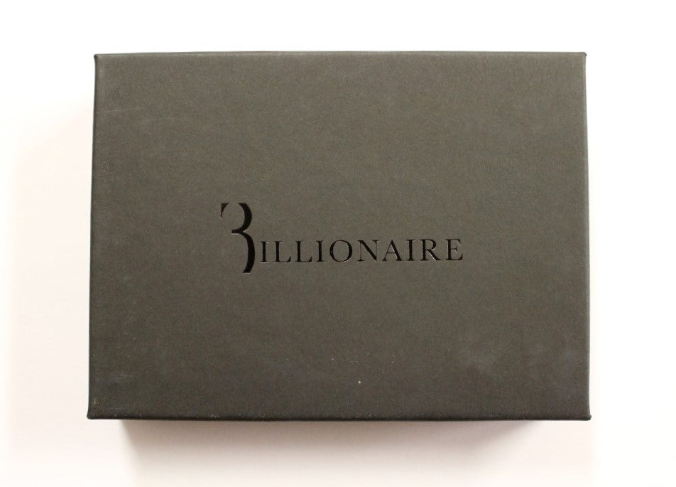 Billionaire Italian Couture Elegant men's leather wallet in brown