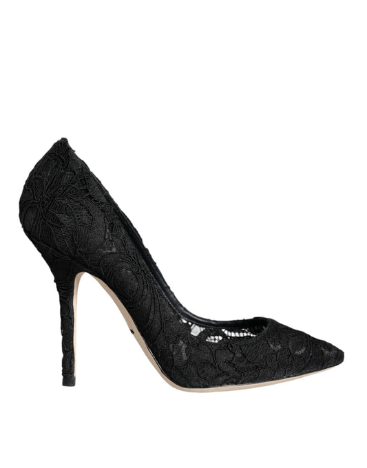 Dolce &amp; Gabbana Black Taormina Lace Bellucci Pumps Shoes