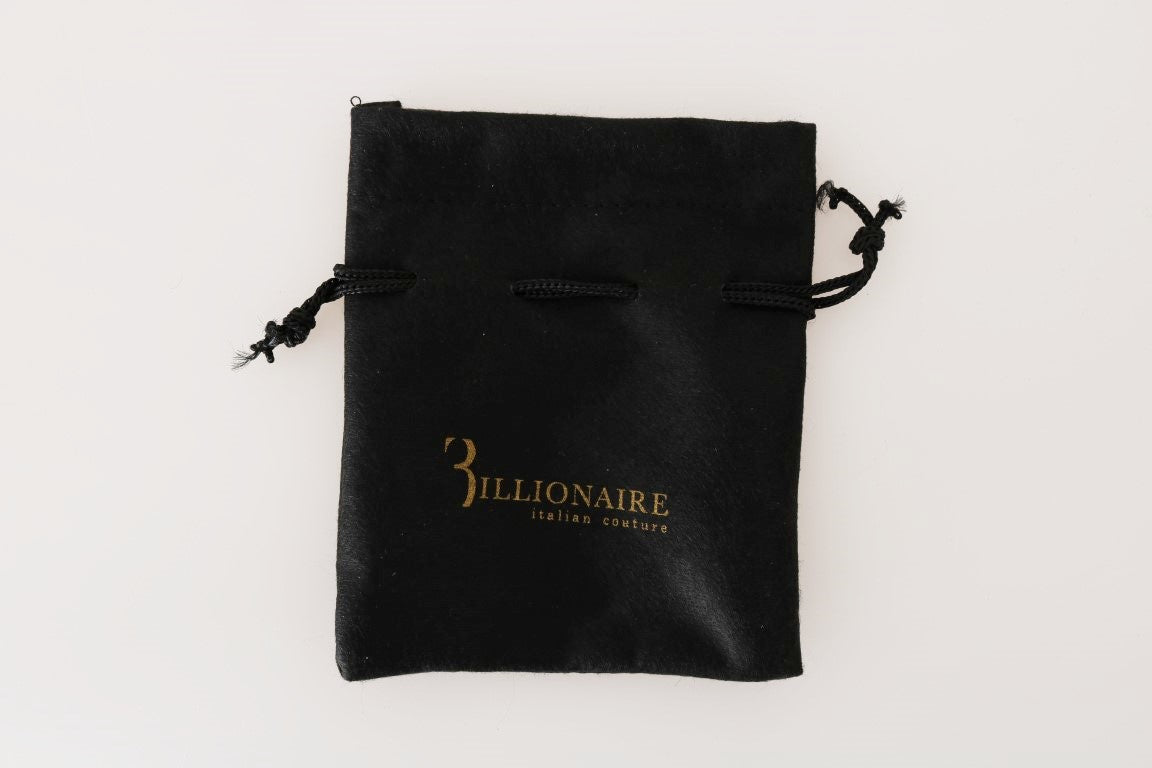 Billionaire Italian Couture Exquisite men's wallet in black leather