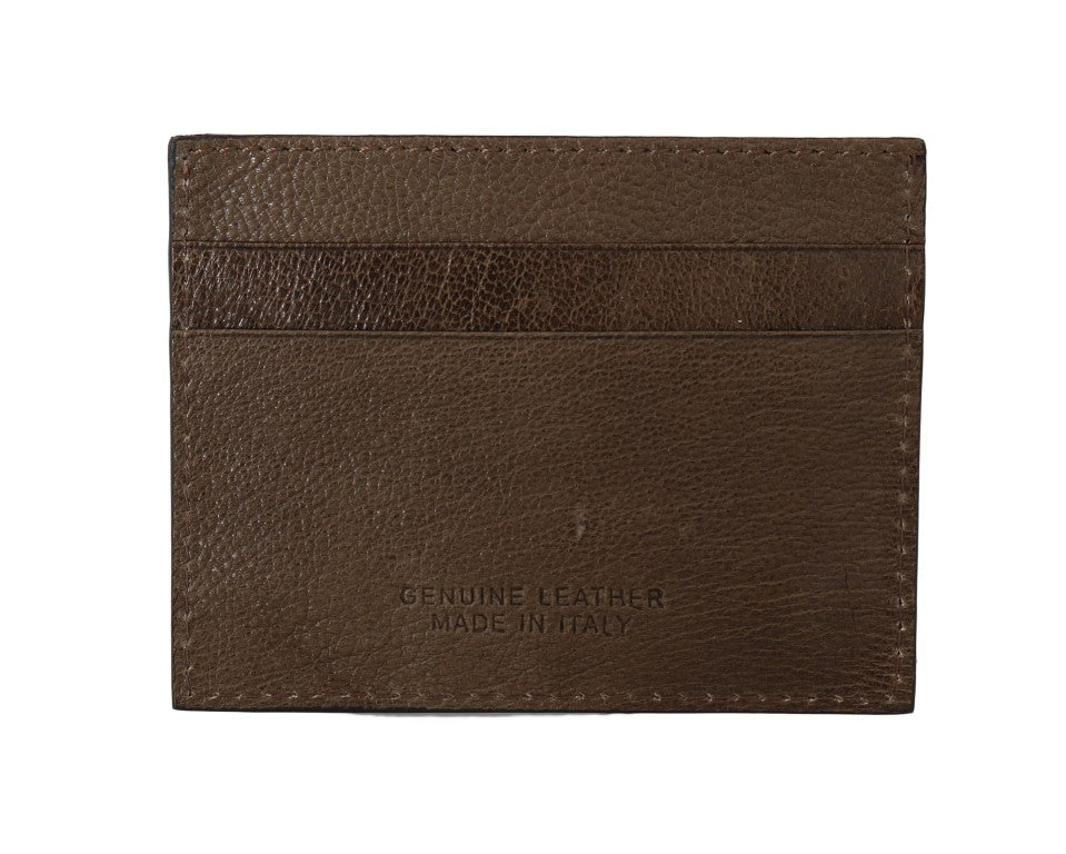 Billionaire Italian Couture Elegant Men's Leather Wallet in Turtledove