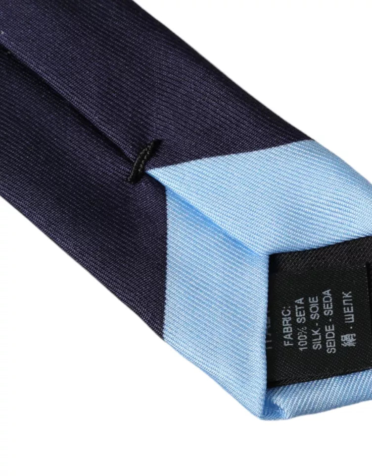 Dolce &amp; Gabbana Blue Playing Cards Symbols Adjustable Tie