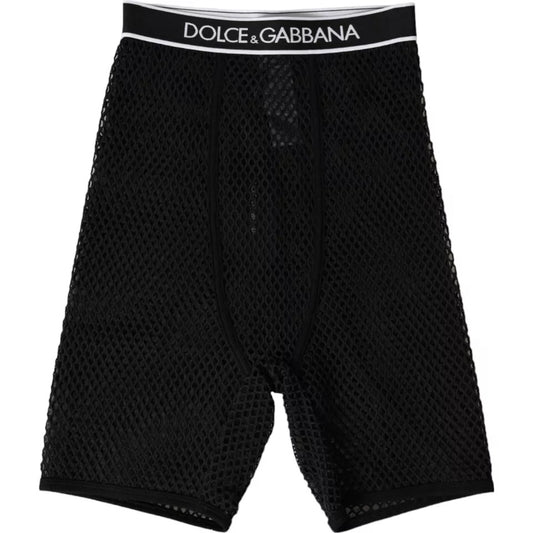 Dolce &amp; Gabbana Black Cotton Stretch Women Cycling Underwear