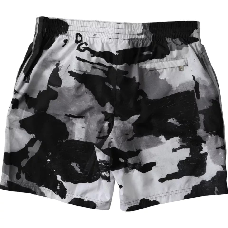 Dolce &amp; Gabbana Multicolor Camouflage DG Logo Beachwear Shorts Swimwear