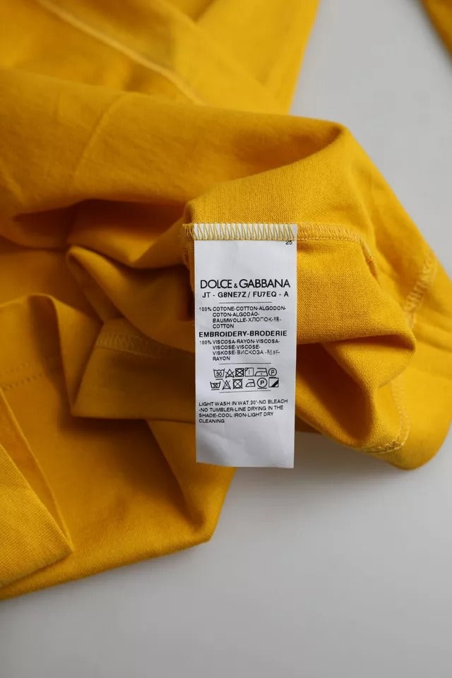 Dolce & Gabbana Dunkelgelber Rollkragenpullover mit langen Ärmeln