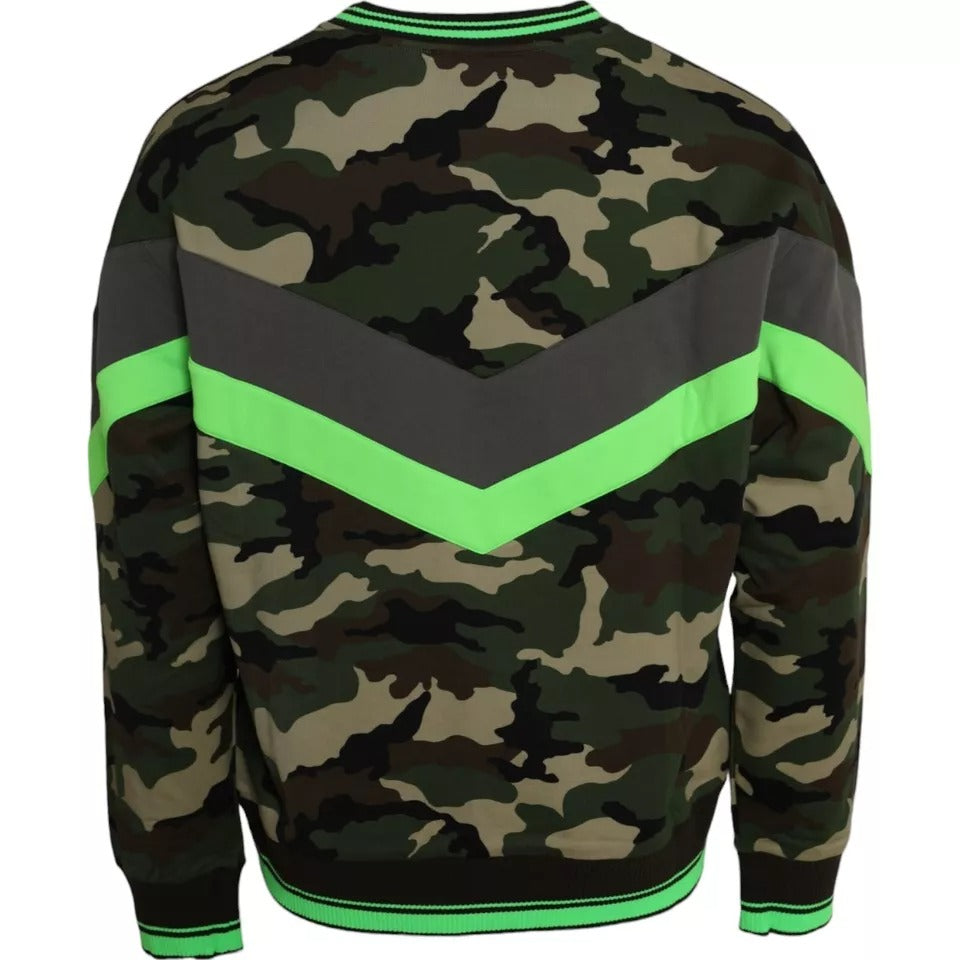 Dolce &amp; Gabbana Multicolor Camouflage Sweatshirt Pullover