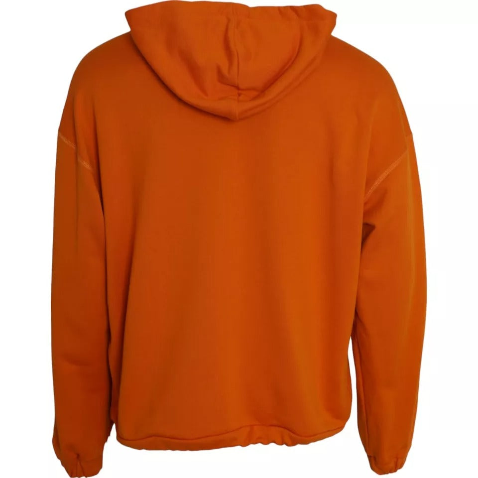 Dolce &amp; Gabbana Orange Hoodie Pullover Sweater