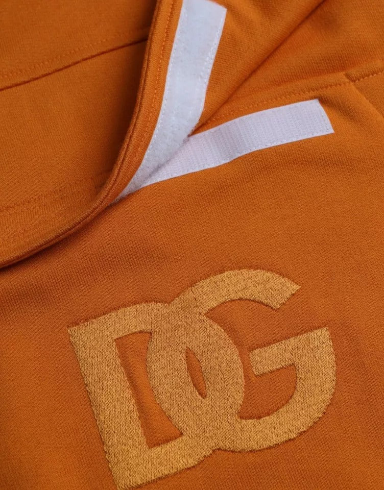 Dolce &amp; Gabbana Orange Hoodie Pullover Sweater