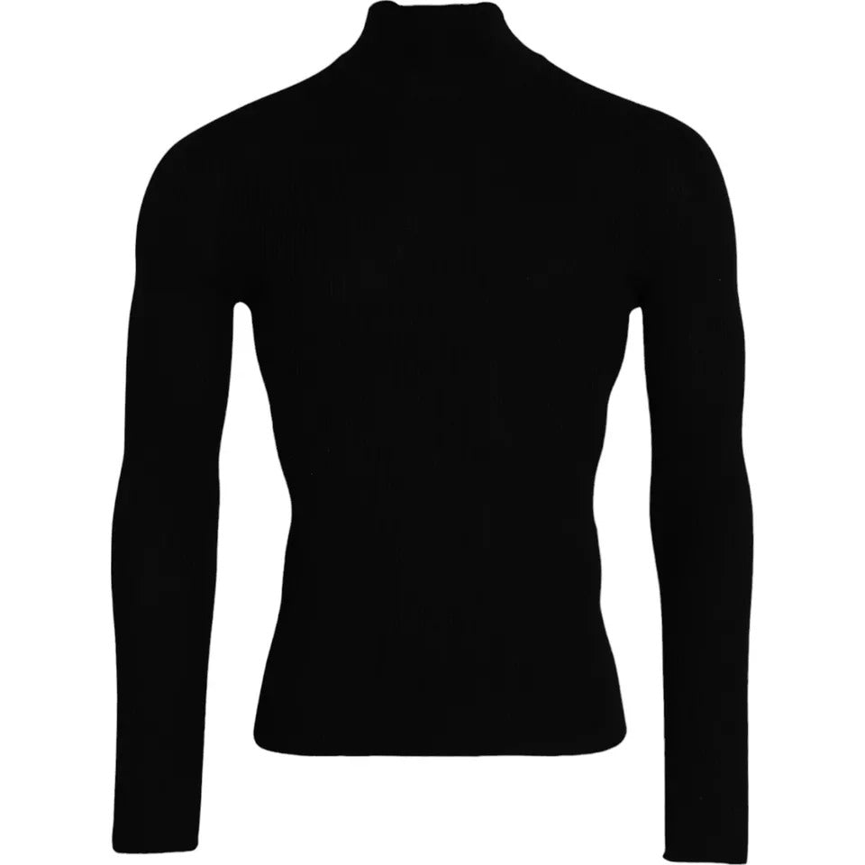 Dolce &amp; Gabbana Black wool turtleneck long sleeve sweater