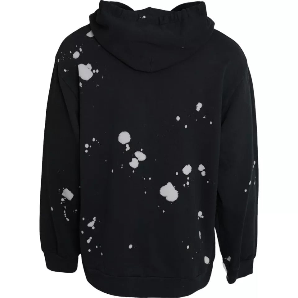 Dolce &amp; Gabbana Black Sicilian Hooded Sweatshirt Pullover