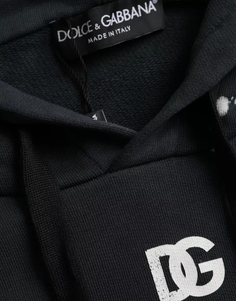 Dolce &amp; Gabbana Black Sicilian Hooded Sweatshirt Pullover