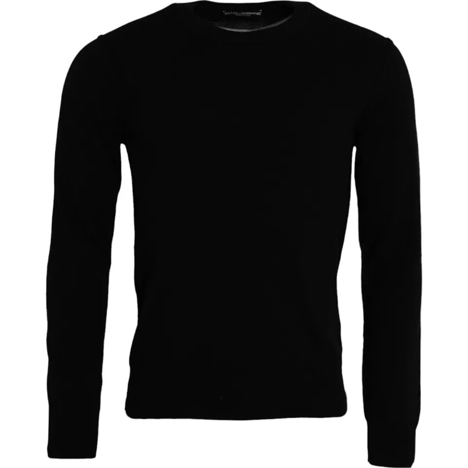 Dolce &amp; Gabbana Black Cashmere Crew Neck Sweater