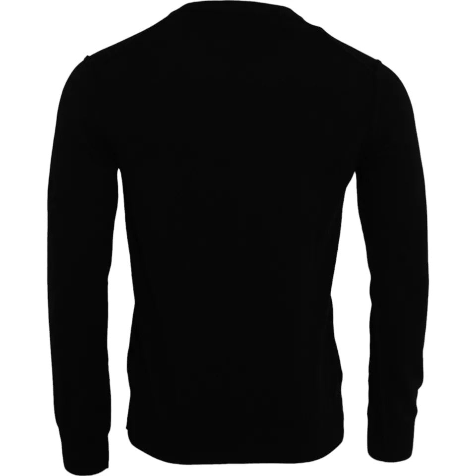 Dolce &amp; Gabbana Black Cashmere Crew Neck Sweater