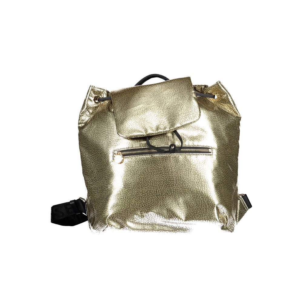 Borbonese Goldfarbener Polyester-Rucksack