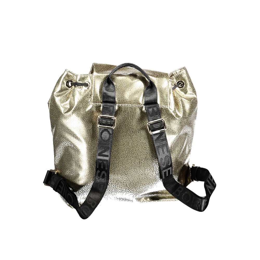 Borbonese Goldfarbener Polyester-Rucksack