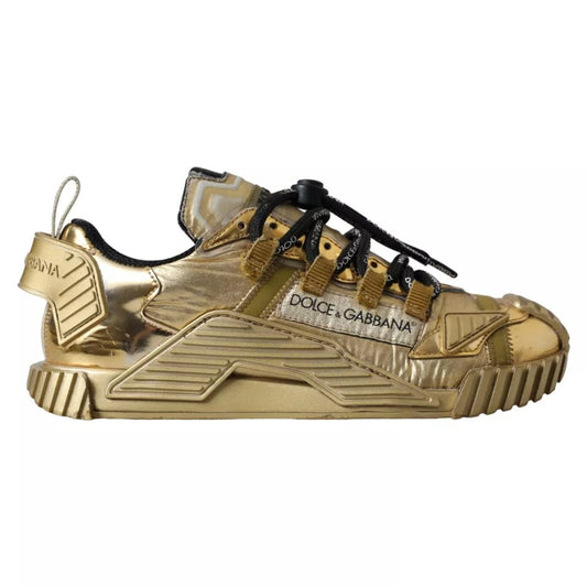 Dolce &amp; Gabbana Metallic Gold NS1 Low Top Sneakers Shoes