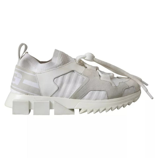 Dolce &amp; Gabbana White Mesh Sorrento Trekking Sneakers Shoes