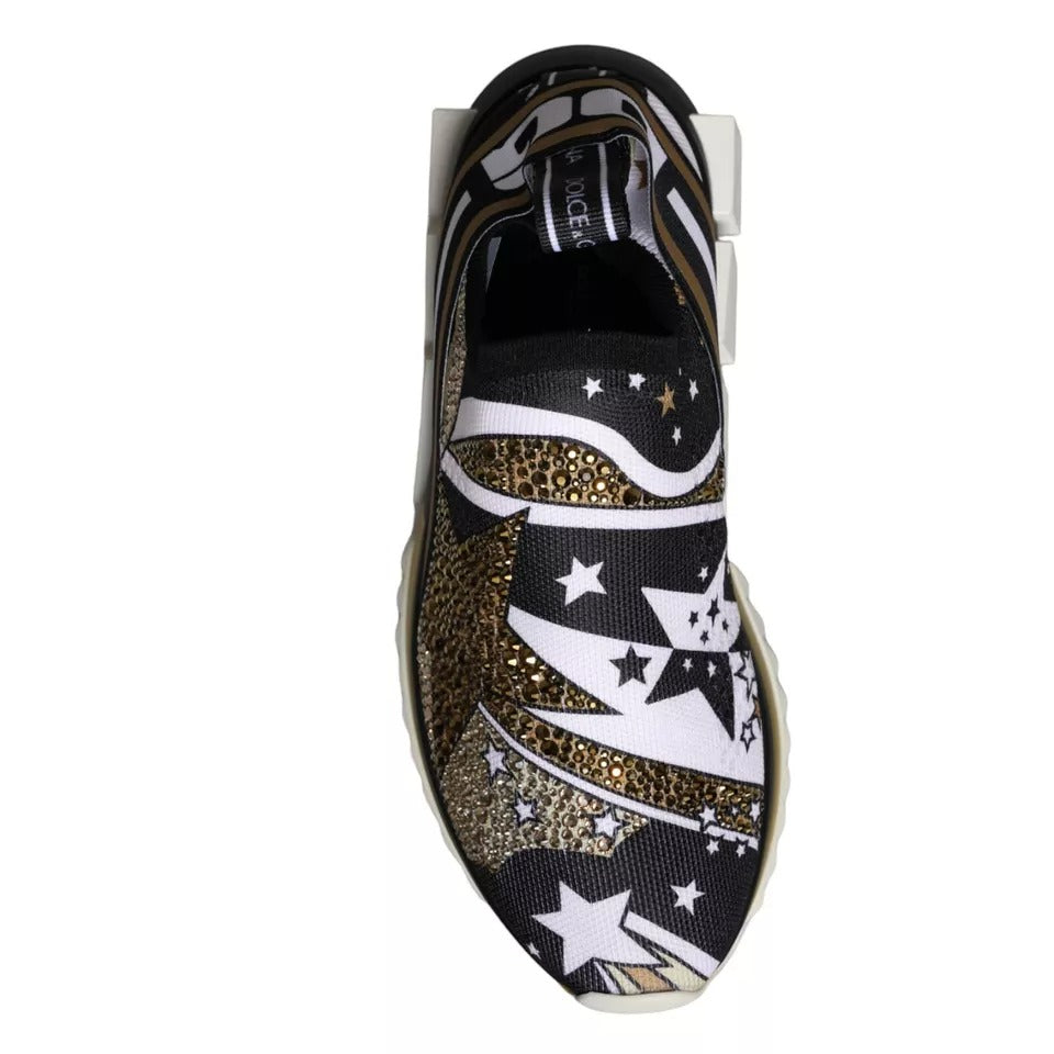 Dolce &amp; Gabbana Multicolor Comet Star Print Sorrento Sneakers Shoes