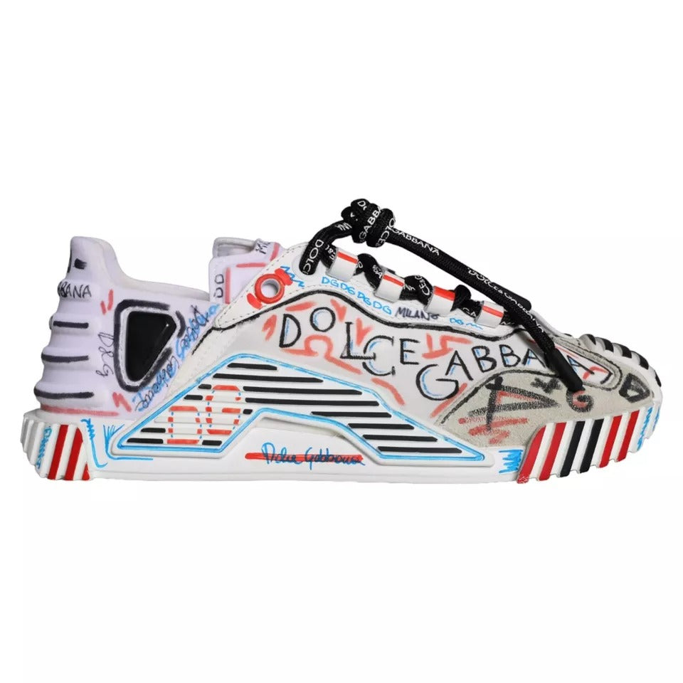 Dolce &amp; Gabbana Multicolor Suede Fabric NS1 Sneakers Shoes