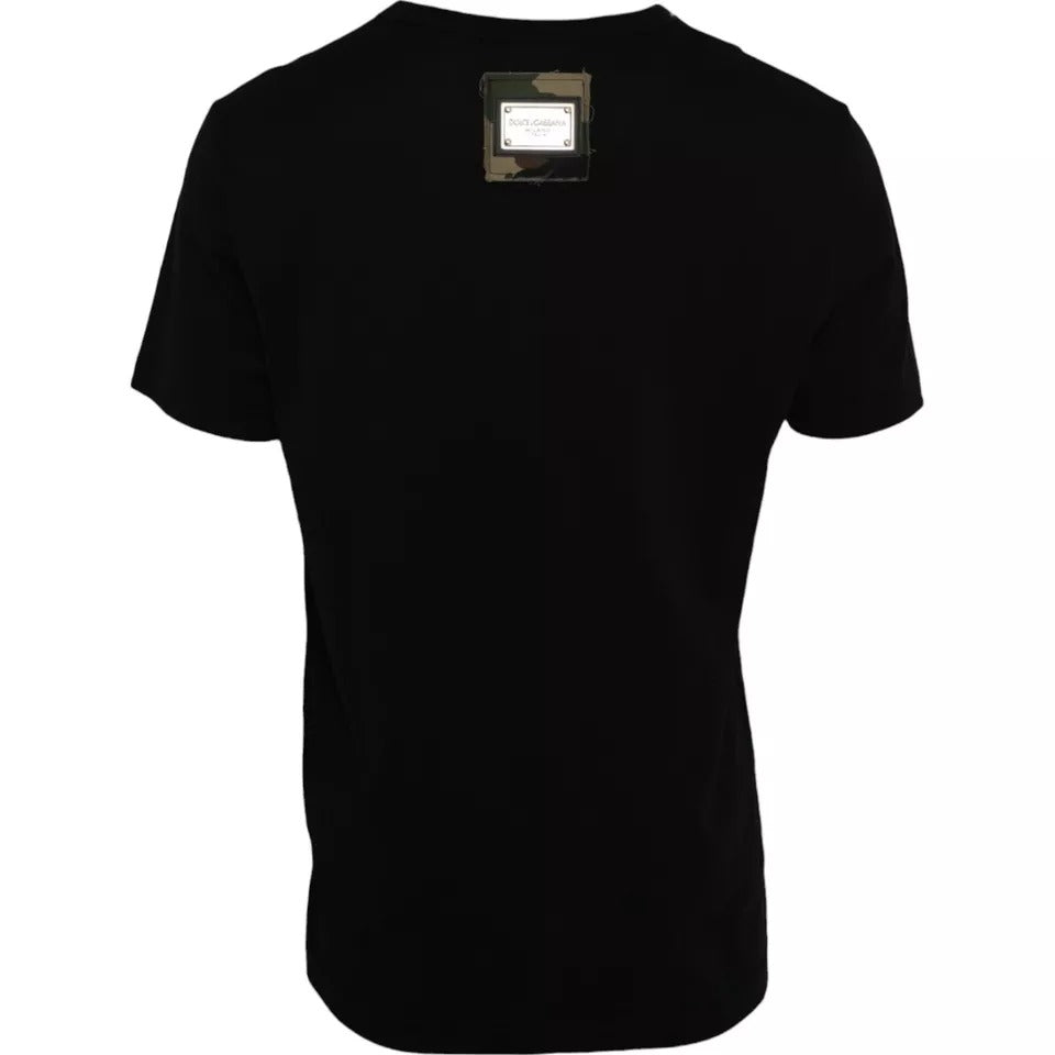 Dolce &amp; Gabbana Black Camouflage Cotton Short Sleeve T-Shirt