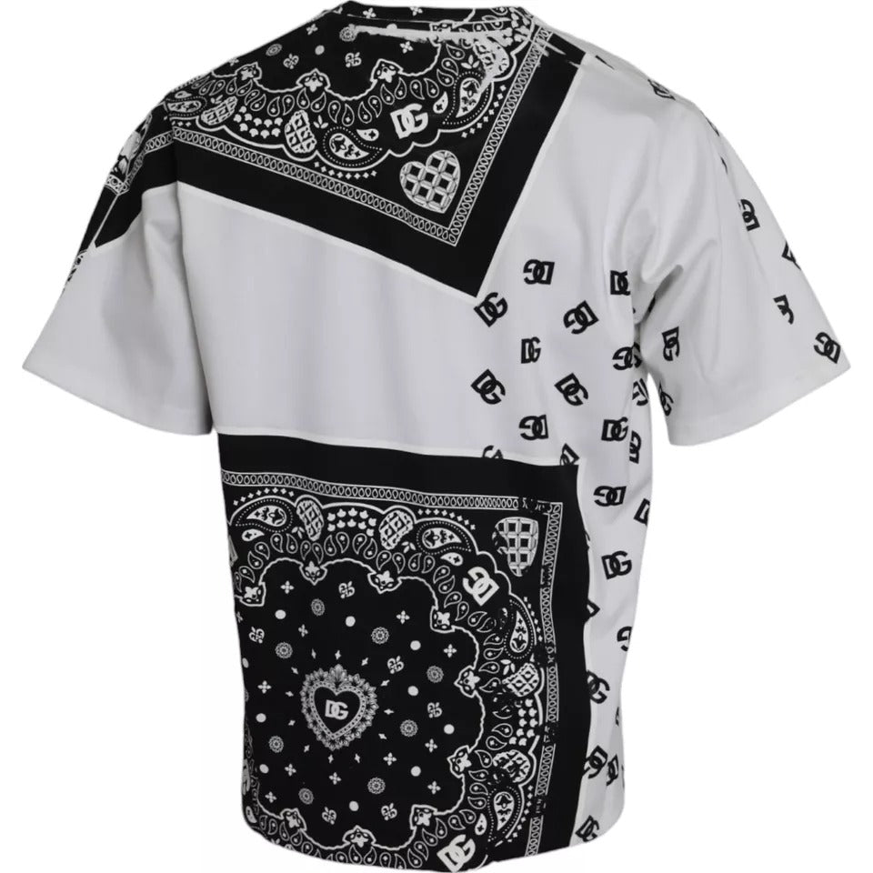 Dolce &amp; Gabbana White cotton bandana print short sleeve T-shirt