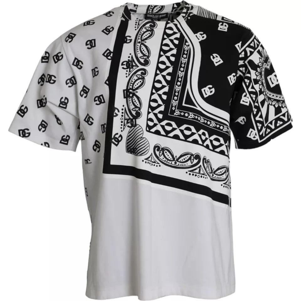 Dolce &amp; Gabbana White cotton bandana print short sleeve T-shirt