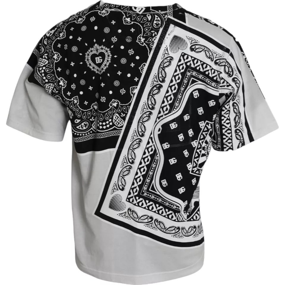 Dolce &amp; Gabbana White cotton bandana print short sleeve T-shirt