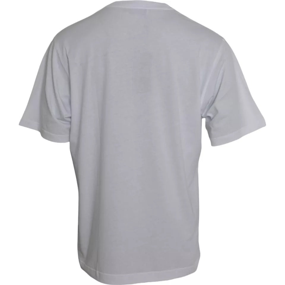 Dolce &amp; Gabbana White Logo Crew Neck Short Sleeve T-Shirt