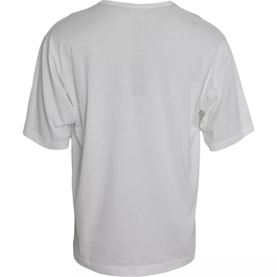 Dolce &amp; Gabbana White Logo Crew Neck Short Sleeve T-Shirt