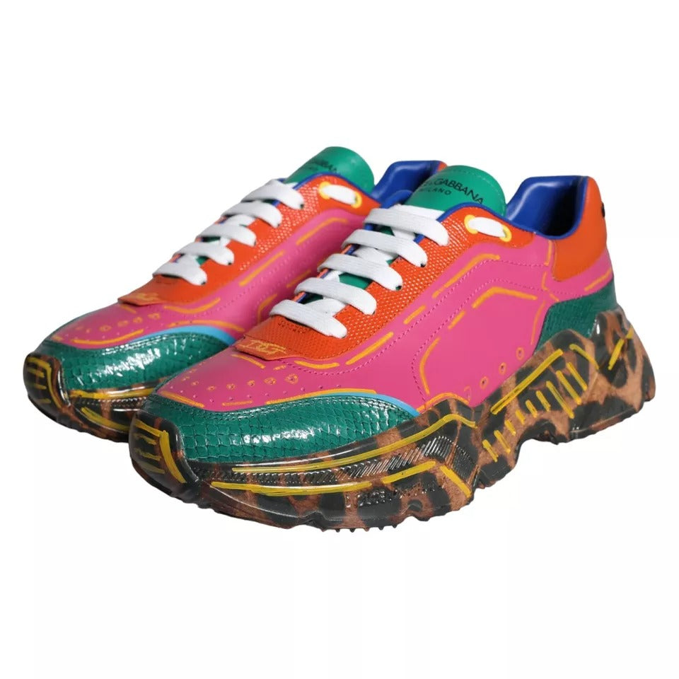 Dolce &amp; Gabbana Multicolor Daymaster Low Top Sneakers Shoes