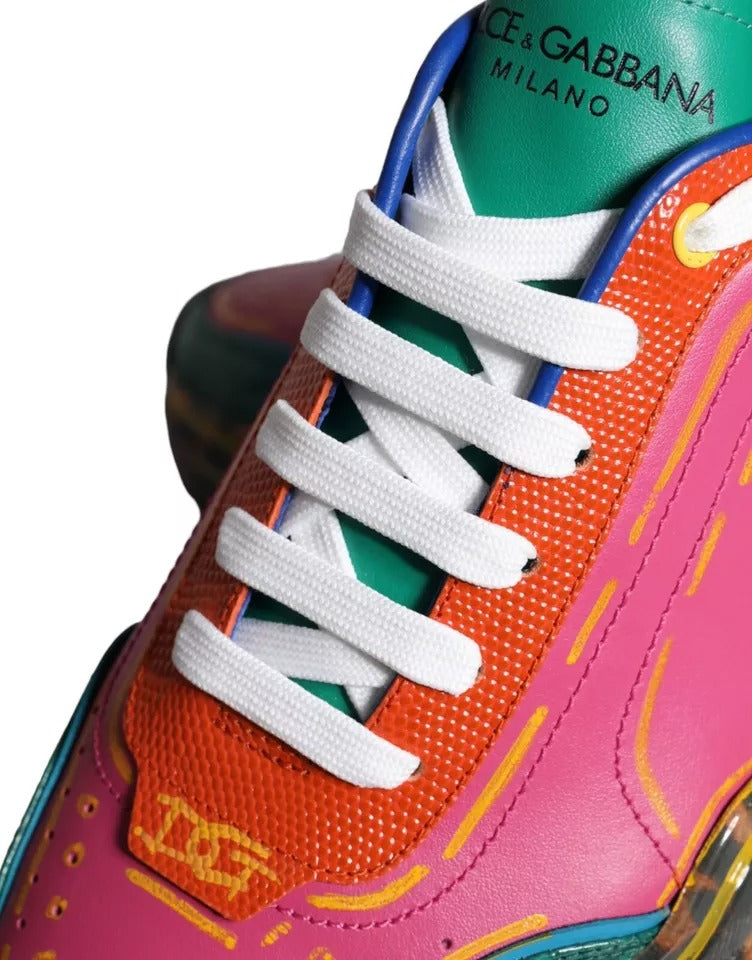 Dolce &amp; Gabbana Multicolor Daymaster Low Top Sneakers Shoes