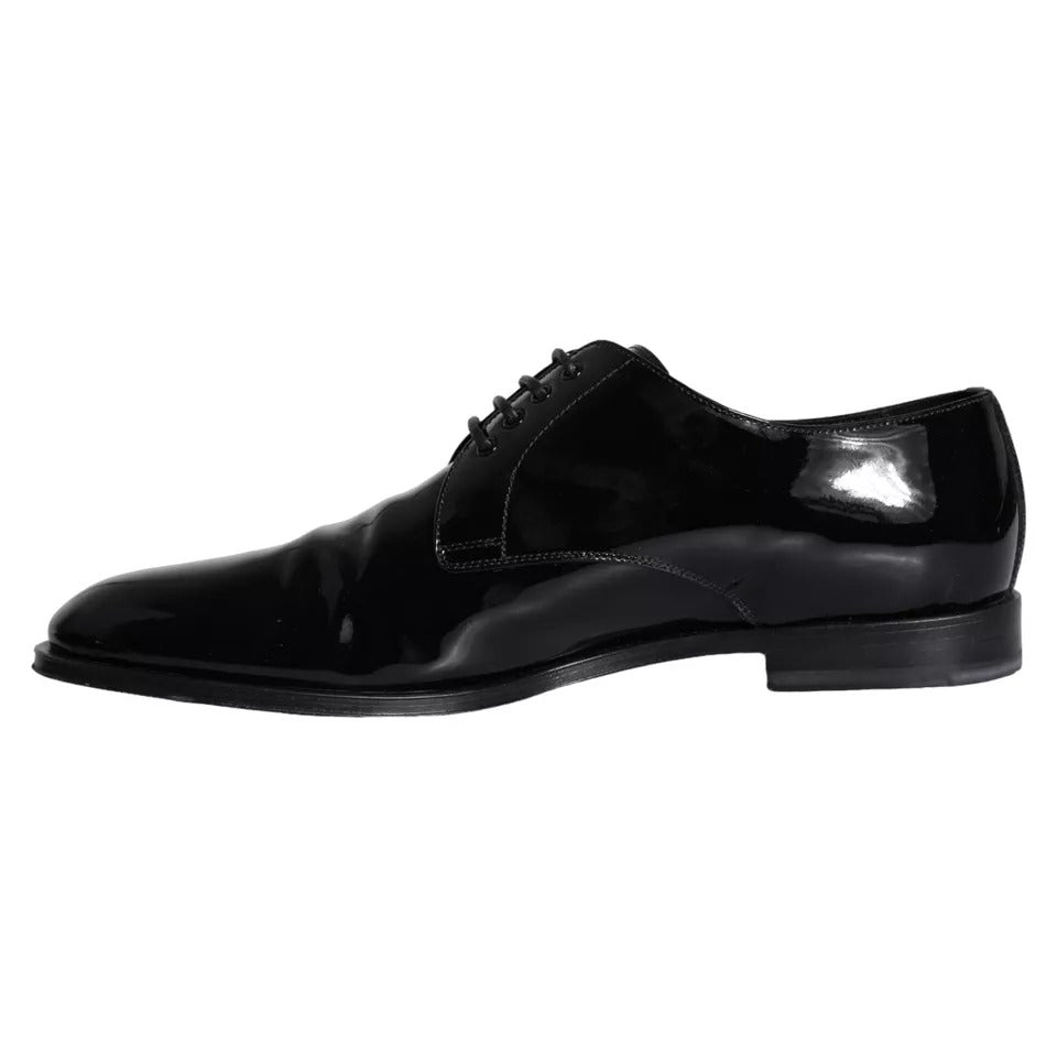 Dolce &amp; Gabbana Black Calfskin Derby Men's Dress Shoes