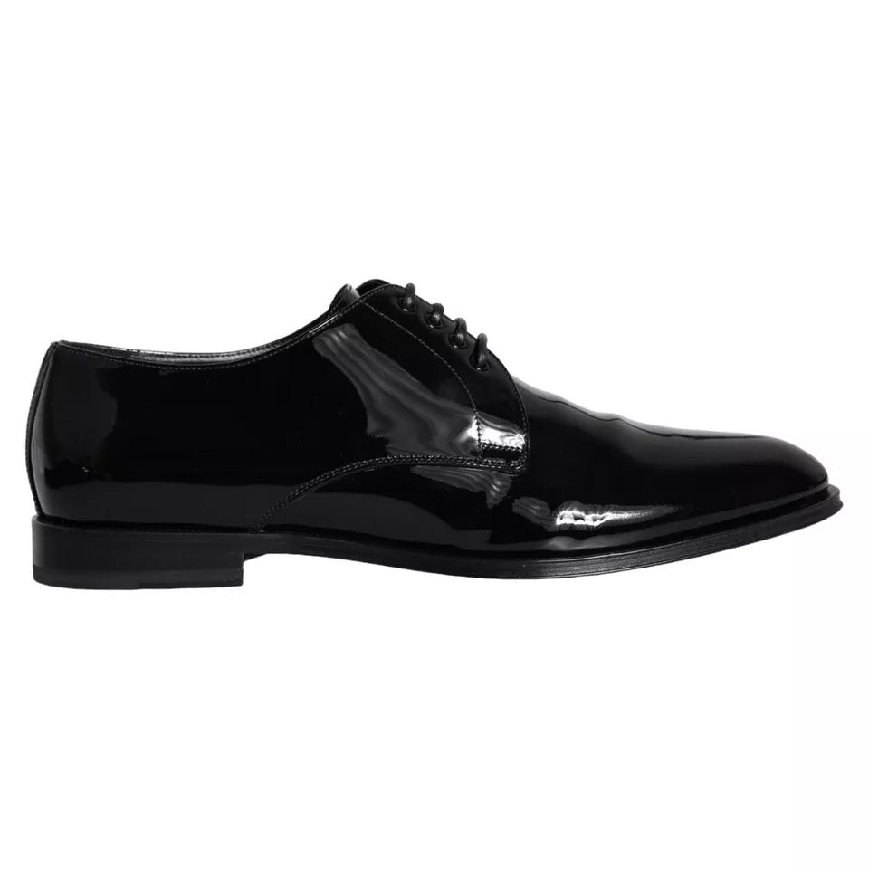 Dolce &amp; Gabbana Black Calfskin Derby Men's Dress Shoes