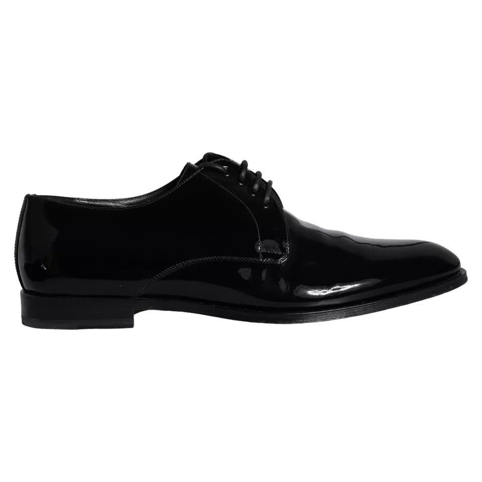 Dolce &amp; Gabbana Black Calfskin Derby Men's Dress Shoes