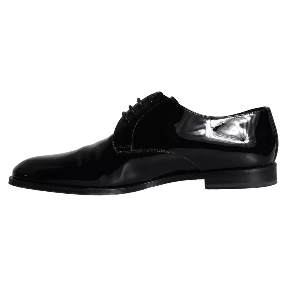 Dolce &amp; Gabbana Black Calfskin Derby Men's Dress Shoes